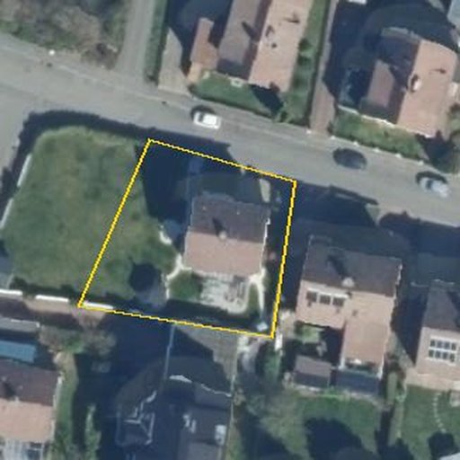 Luftbild Göttingeroder Straße 8, 38642 Goslar — Flurstück 036272029000310104__ mit Grundstücksgrenze