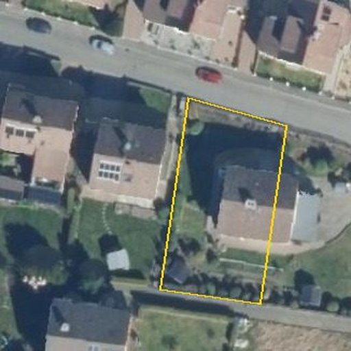 Luftbild Göttingeroder Straße 14, 38642 Goslar — Flurstück 036272029000310109__ mit Grundstücksgrenze