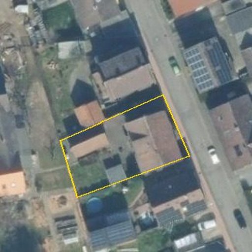 Luftbild Wolfenbütteler Straße 4, 38667 Bad Harzburg, Flurstück 197 mit Grundstücksgrenze