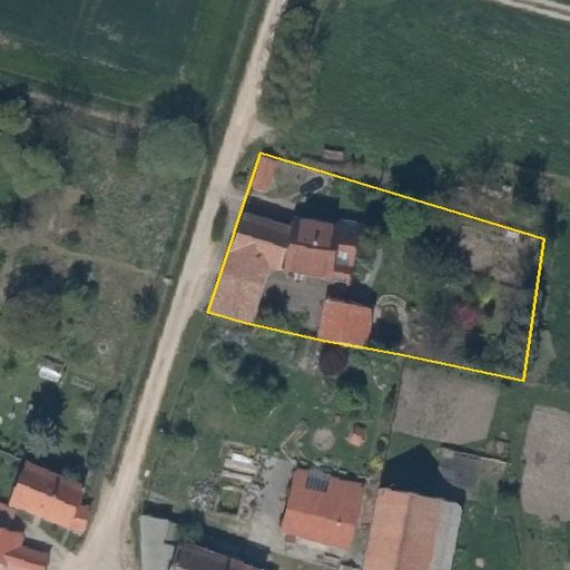 Luftbild Stummühlenweg 15, 38835 Osterwieck — Flurstück 15111900800027______ mit Grundstücksgrenze