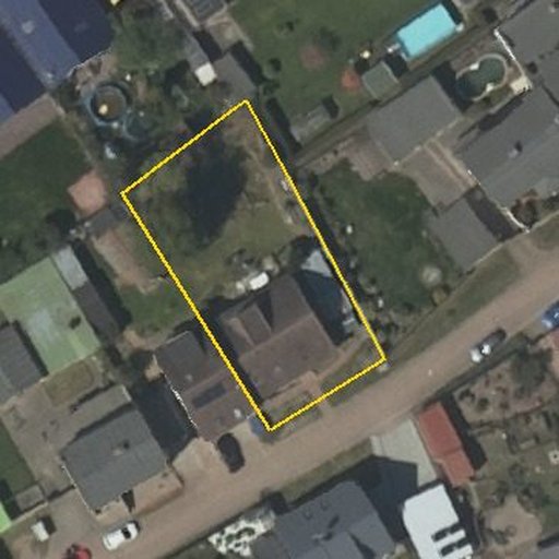 Luftbild Niegripper Weg 25A, 39288 Burg, Flurstück 10285 mit Grundstücksgrenze