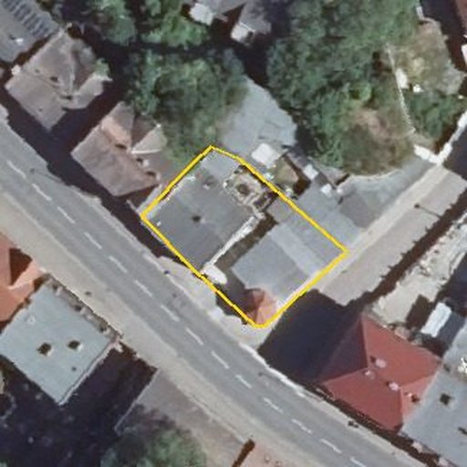 Luftbild Turmgasse 2, 39418 Staßfurt — Flurstück 151341006000350003__ mit Grundstücksgrenze