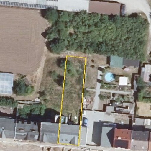 Luftbild Liethestraße 13, 39439 Güsten — Flurstück 15132800801015______ mit Grundstücksgrenze