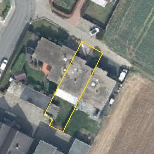 Luftbild Husarenstraße 62, 41836 Hückelhoven — Flurstück 05452400700713______ mit Grundstücksgrenze