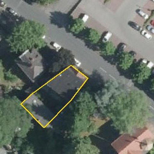 Luftbild Glockenstraße 3a, 42657 Solingen, Flurstück 180 mit Grundstücksgrenze