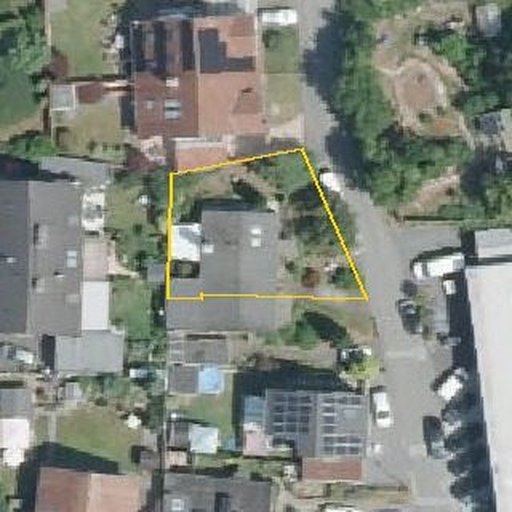 Luftbild Merlenforst 7, 42799 Leichlingen — Flurstück 05492806600333______ mit Grundstücksgrenze