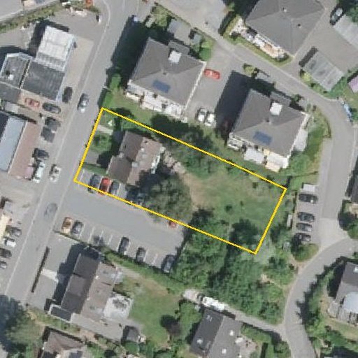 Luftbild Südstraße 3, 42929 Wermelskirchen, Flurstück 783 mit Grundstücksgrenze
