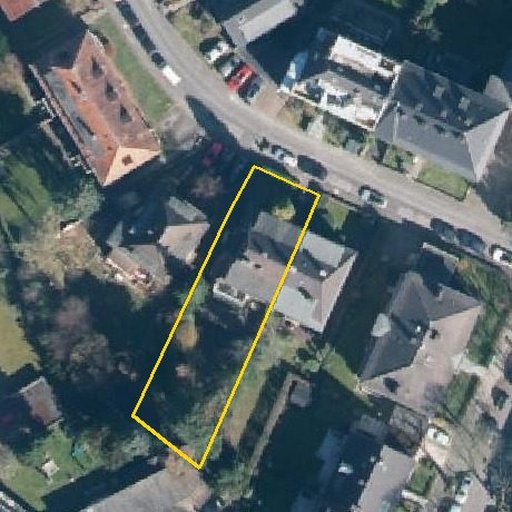 Luftbild Marschnerstraße 10, 44789 Bochum — Flurstück 113 mit Grundstücksgrenze