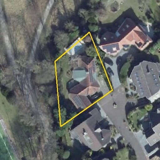 Luftbild Hasenkampstraße 15, 44795 Bochum — Flurstück 1819 mit Grundstücksgrenze