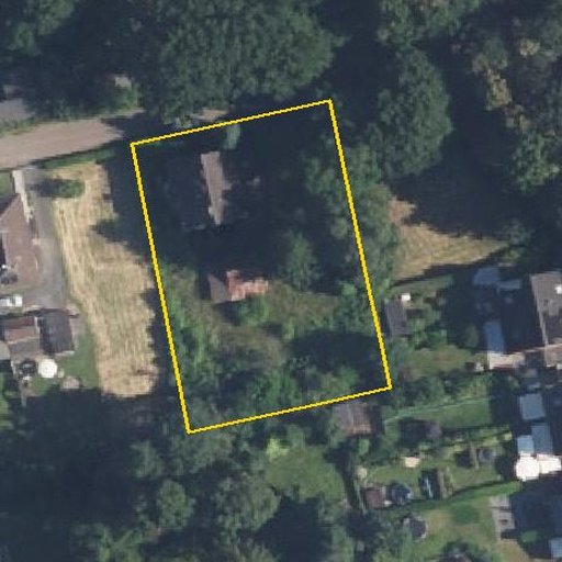 Luftbild Vondernstraße 71, 45357 Essen — Flurstück 05344302200062______ mit Grundstücksgrenze