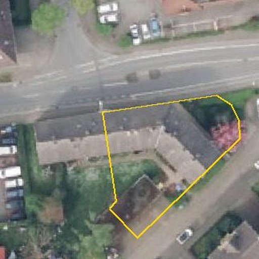 Luftbild Marienstraße 58, 45663 Recklinghausen — Flurstück 05521564100844______ mit Grundstücksgrenze