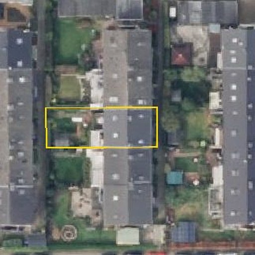 Luftbild Enfieldstraße 193, 45966 Gladbeck — Flurstück 05512914200354______ mit Grundstücksgrenze