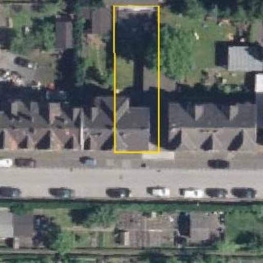 Luftbild Ziethenstraße 37, 47169 Duisburg — Flurstück 05306506100100______ mit Grundstücksgrenze