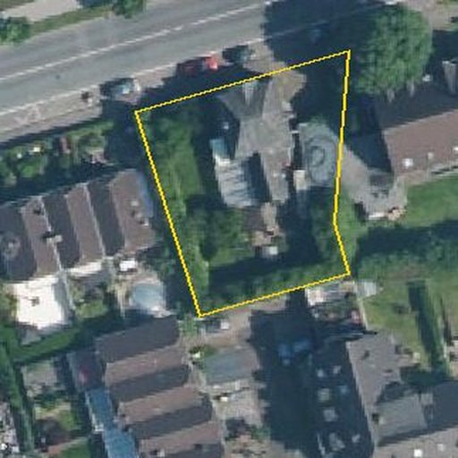 Luftbild Weseler Straße 94, 47608 Geldern — Flurstück 05316302000605______ mit Grundstücksgrenze