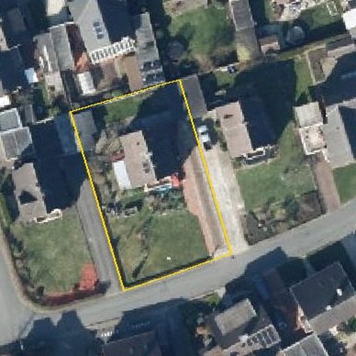 Luftbild Siriusweg 3, 48163 Münster — Flurstück 05500601400248______ mit Grundstücksgrenze