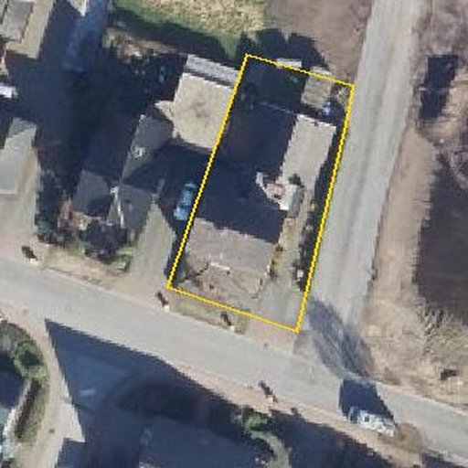 Luftbild Alter Dyk 63, 48703 Stadtlohn — Flurstück 05517500800449______ mit Grundstücksgrenze