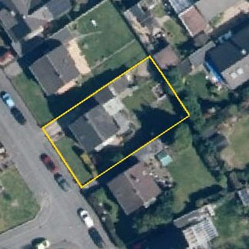 Luftbild Orffstraße 10, 50170 Kerpen — Flurstück 05468600700399______ mit Grundstücksgrenze