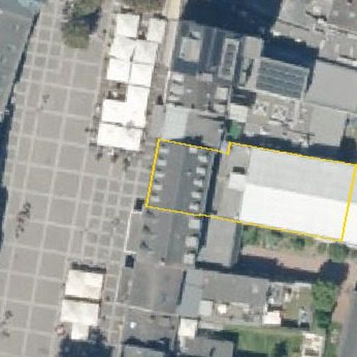 Luftbild Markt 16, 50321 Brühl — Flurstück 05463102600324______ mit Grundstücksgrenze