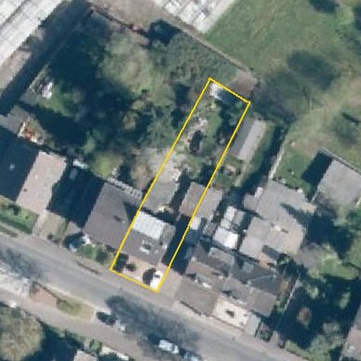 Luftbild Hermülheimer Straße 83, 50354 Hürth — Flurstück 05467301100131______ mit Grundstücksgrenze