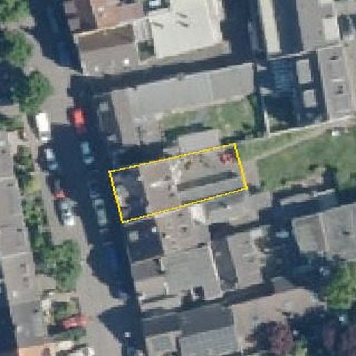 Luftbild Merkenicher Straße 70, 50735 Köln — Flurstück 3003/547 mit Grundstücksgrenze