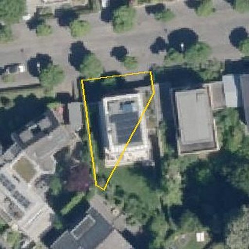 Luftbild Pfarriusstraße 11, 50935 Köln, Flurstück 054961062009100082__ mit Grundstücksgrenze