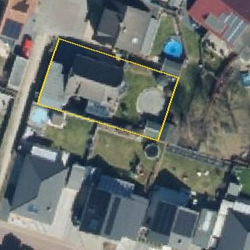 Luftbild Heinrich-Kuß-Ring 98, 52388 Nörvenich — Flurstück 05478003900085______ mit Grundstücksgrenze