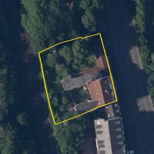 Luftbild Mainzer Straße 22, 53424 Remagen — Flurstück 071116004001460002__ mit Grundstücksgrenze
