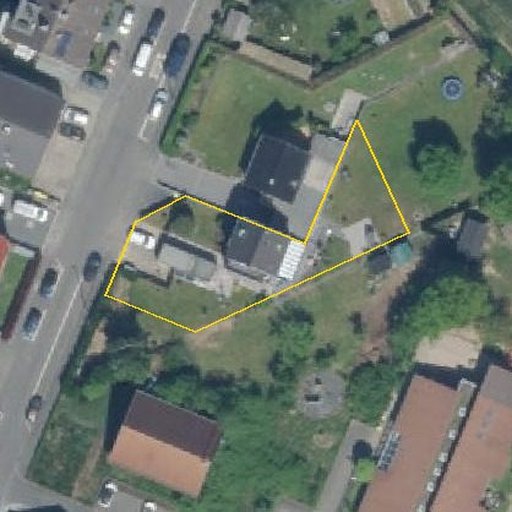 Luftbild Kölnstraße 37, 53757 Sankt Augustin — Flurstück 1613 mit Grundstücksgrenze