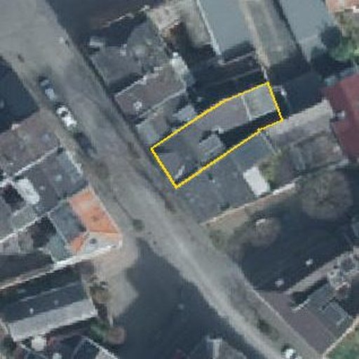 Luftbild Annaturmstraße 24, 53879 Euskirchen — Flurstück 05441701800230______ mit Grundstücksgrenze