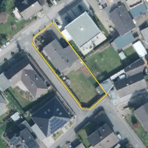 Luftbild Rehgasse 44, 53894 Mechernich, Flurstück 55 mit Grundstücksgrenze