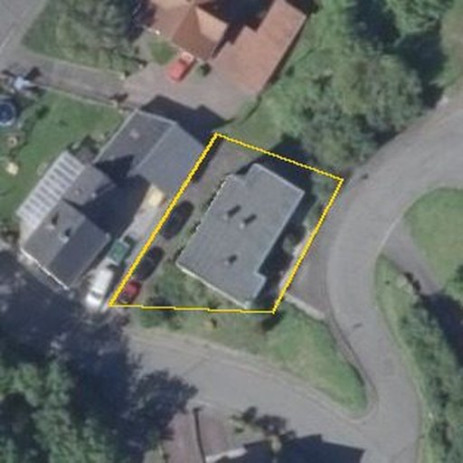 Luftbild Geeser Weg 9, 54570 Pelm — Flurstück 073322019001170002__ mit Grundstücksgrenze