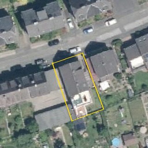 Luftbild Köpfchenstraße 44, 57072 Siegen — Flurstück 05167101800241______ mit Grundstücksgrenze