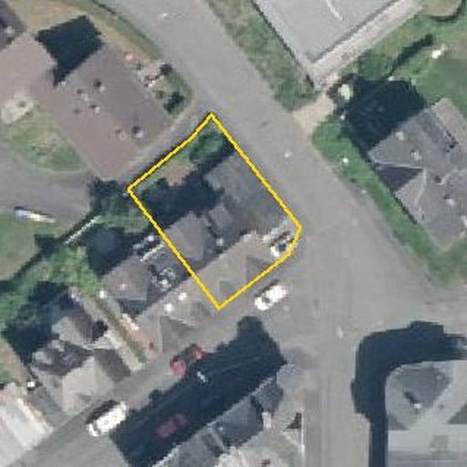 Luftbild Köpfchenstraße 31, 57072 Siegen — Flurstück 05167101800285______ mit Grundstücksgrenze