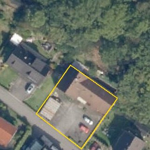 Luftbild Am Gehäge 4, 58515 Lüdenscheid — Flurstück 05101004900495______ mit Grundstücksgrenze