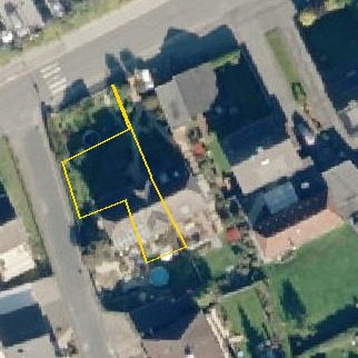 Luftbild Leckingser Straße 212, 58640 Iserlohn — Flurstück 583 mit Grundstücksgrenze