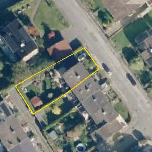 Luftbild Gartenstraße 44, 58675 Hemer — Flurstück 05142605800126______ mit Grundstücksgrenze