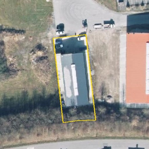Luftbild Erlbach 9, 59368 Werne — Flurstück 05187002100317______ mit Grundstücksgrenze