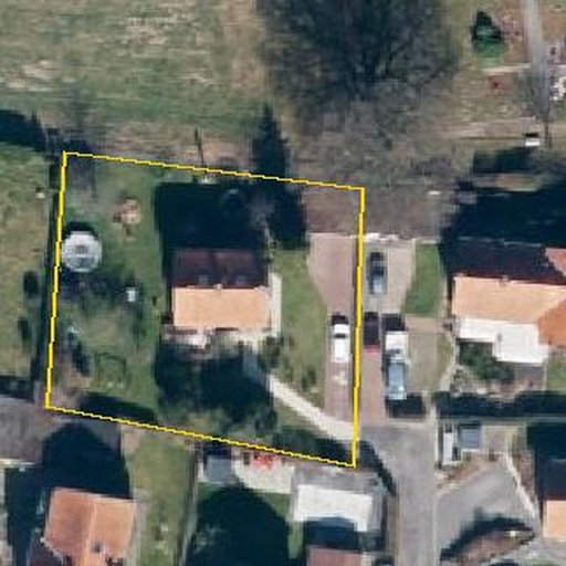 Luftbild Hemmerder Hellweg 34, 59427 Unna — Flurstück 05139901400123______ mit Grundstücksgrenze