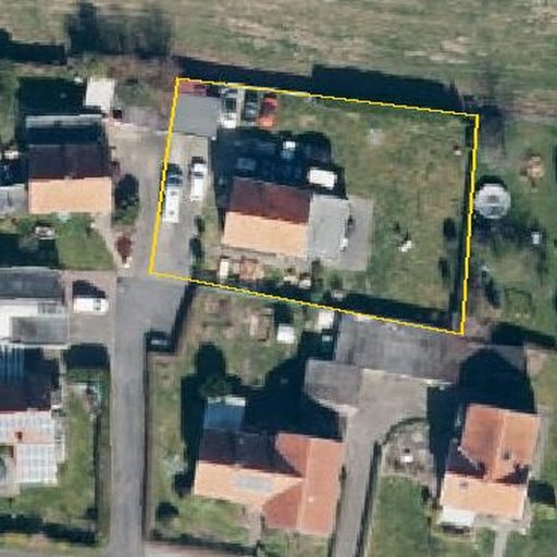 Luftbild Hemmerder Hellweg 42, 59427 Unna — Flurstück 05139901400126______ mit Grundstücksgrenze