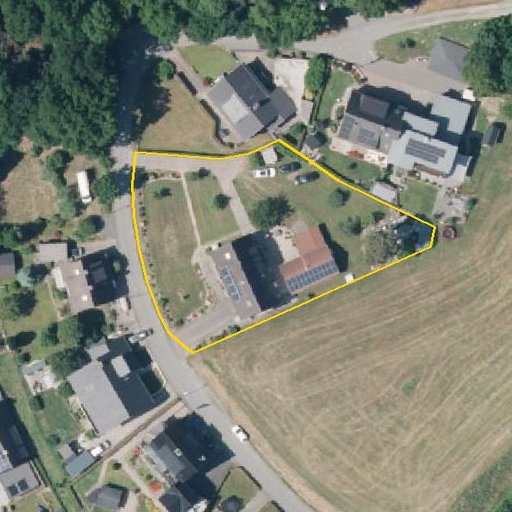 Luftbild Am Ransenberg 10, 59872 Meschede — Flurstück 05151602800243______ mit Grundstücksgrenze