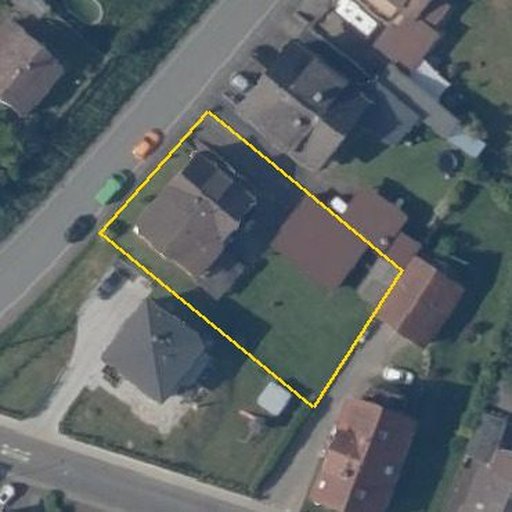 Luftbild Wehrheimer Straße 15, 61273 Wehrheim — Flurstück 157 mit Grundstücksgrenze