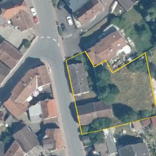 Luftbild Weiherstraße 6, 61479 Glashütten — Flurstück 06083400500175______ mit Grundstücksgrenze