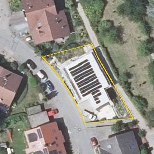 Luftbild Arminstraße 40, 64625 Bensheim — Flurstück 627 mit Grundstücksgrenze