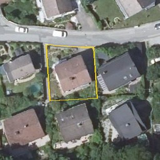 Luftbild Seehofweg 12, 64678 Lindenfels — Flurstück 063024001002670137__ mit Grundstücksgrenze
