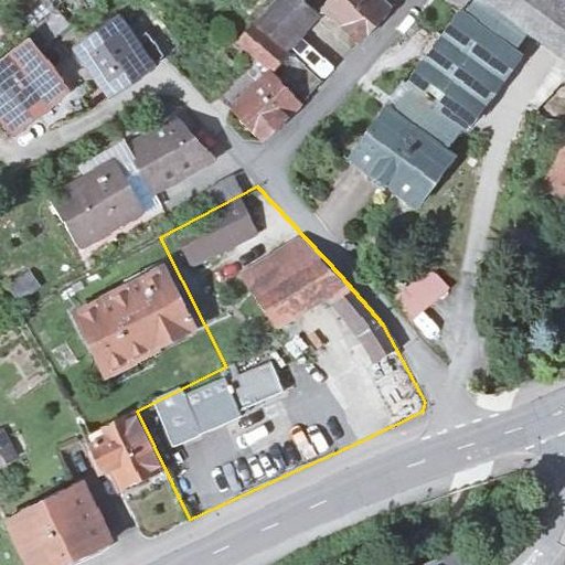 Luftbild Nibelungenstraße 228, 64686 Lautertal (Odenwald), Flurstück 232/11 mit Grundstücksgrenze