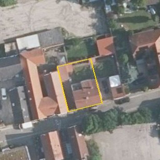 Luftbild Pfalzgartenstraße 25, 67071 Ludwigshafen am Rhein — Flurstück 074154000003620005__ mit Grundstücksgrenze