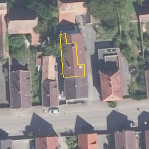 Luftbild Hauptstraße 101, 67377 Gommersheim — Flurstück 075474000002250001__ mit Grundstücksgrenze