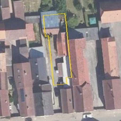 Luftbild Hauptstraße 57, 67377 Gommersheim — Flurstück 075474000002850001__ mit Grundstücksgrenze
