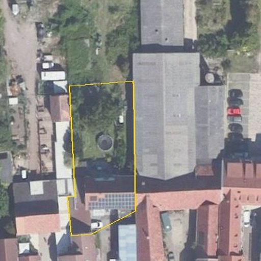 Luftbild Hauptstraße 19A, 67377 Gommersheim — Flurstück 075474000003220002__ mit Grundstücksgrenze
