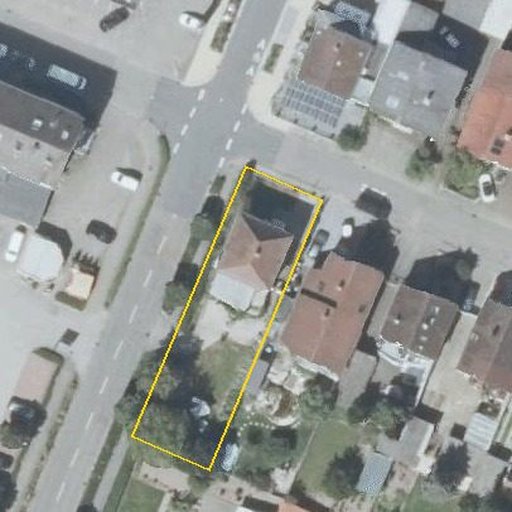 Luftbild Gartenstraße 73, 68753 Waghäusel — Flurstück 4286 mit Grundstücksgrenze
